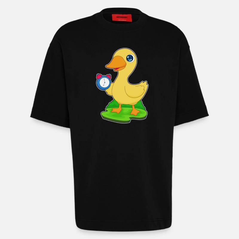 Ente Wecker - Heavyweight T-Shirt - made by SPREAD  - SOLID BLACK