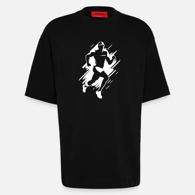 Jogger Grafik - Heavyweight T-Shirt - made by SPREAD - SOLID BLACK