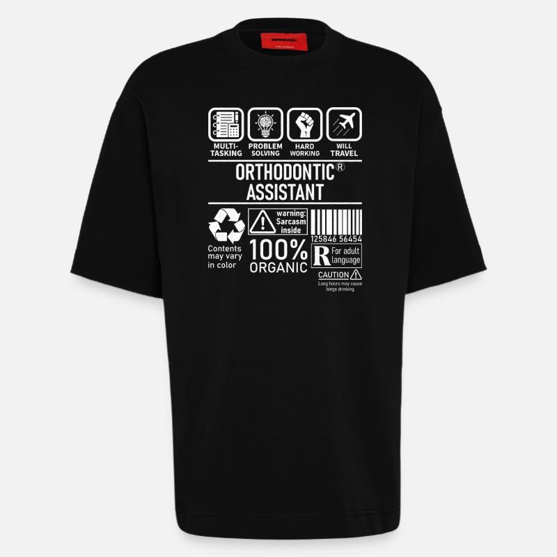 Orthodontic Assistant multi tasking problem - Heavyweight T-Shirt - made by SPREAD - SOLID BLACK