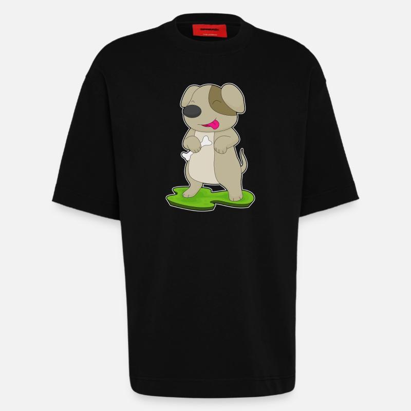 Os de chien - T-shirt bio épais oversize fabriqué en UE - SOLID BLACK