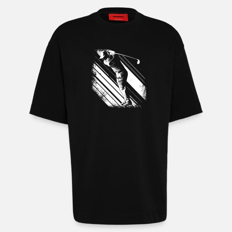 Golfer Grafik - Heavyweight T-Shirt - made by SPREAD  - SOLID BLACK