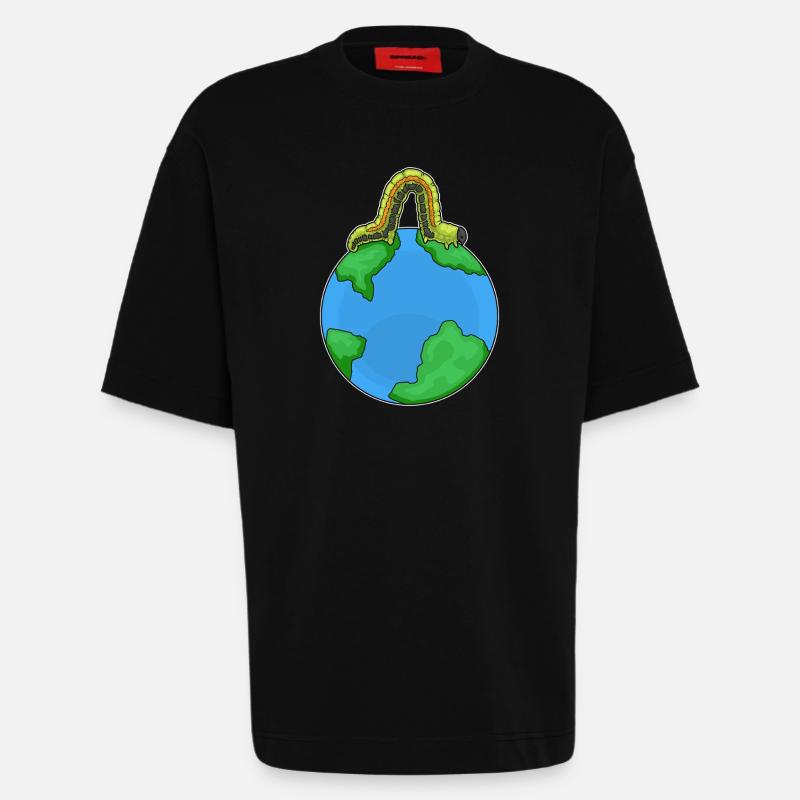 Chenille Terre - T-shirt bio épais oversize fabriqué en UE - SOLID BLACK