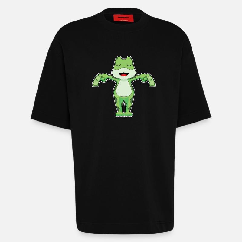 Frosch Banknote - Heavyweight T-Shirt - made by SPREAD - SOLID BLACK