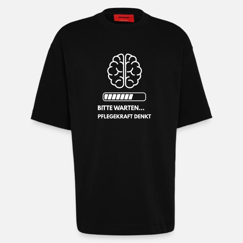 Please wait... Caregiver thinks - Heavyweight T-Shirt - made by SPREAD  - SOLID BLACK