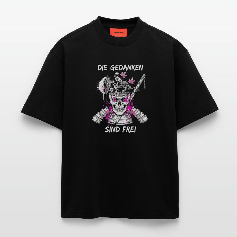 Warrior Skull Samurai Heavyweight T-Shirt - made by SPREAD 
