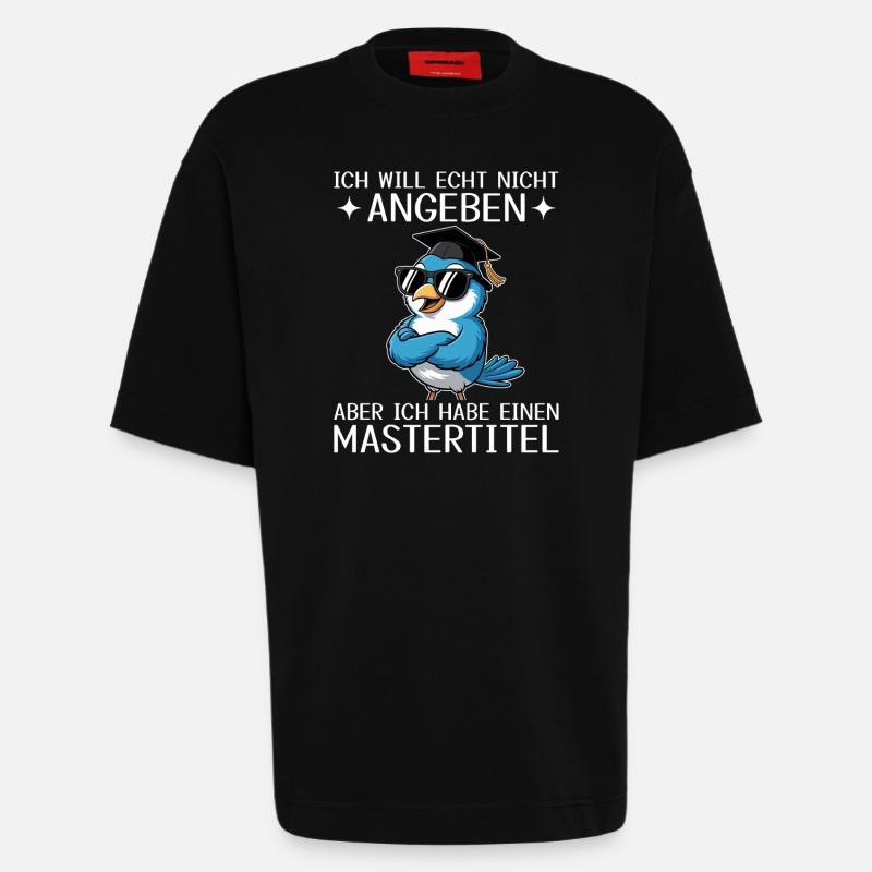 Master Abschluss geschafft - Mastertitel - Heavyweight T-Shirt - made by SPREAD  - SOLID BLACK