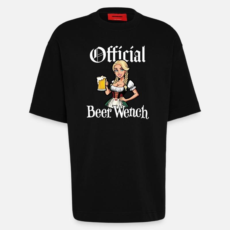 Offizielle Bierfrau - Heavyweight T-Shirt - made by SPREAD  - SOLID BLACK