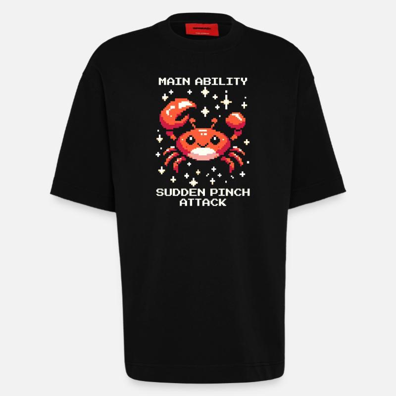 Hauptfähigkeit: Scheren-Schnappangriff | Krabbe - Heavyweight T-Shirt - made by SPREAD - SOLID BLACK