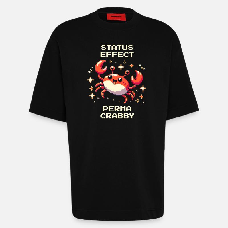 Status Effect: Perma-Crawly | Crab, Sea - Heavyweight T-Shirt - made by SPREAD  - SOLID BLACK