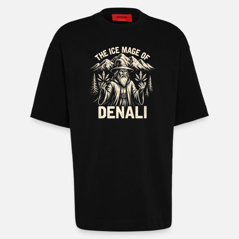 Mage de glace de Denali - T-shirt bio épais oversize fabriqué en UE - SOLID BLACK