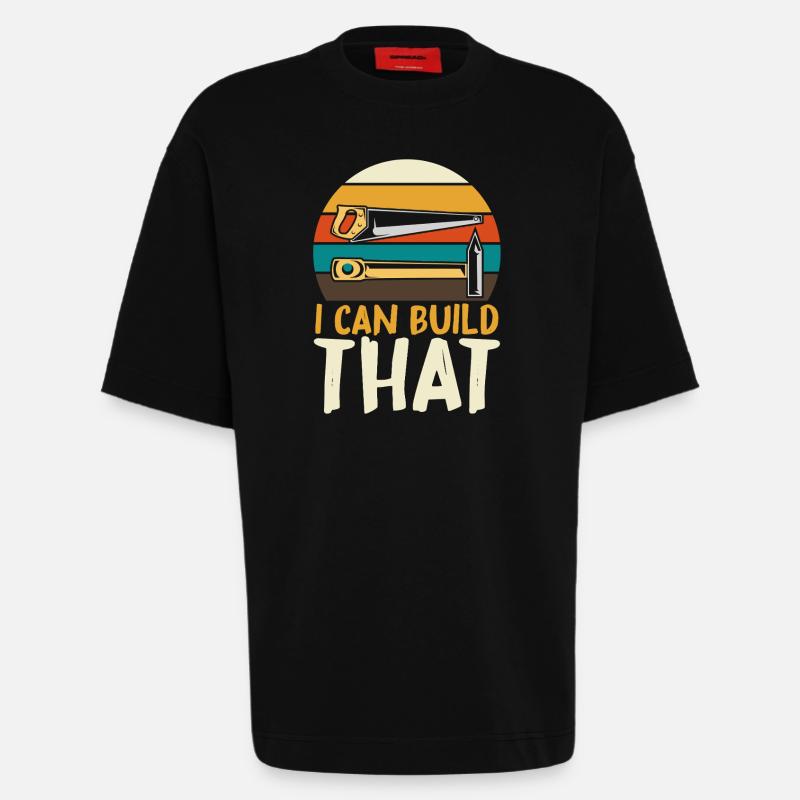 Ich kann das bauen DIY - Heavyweight T-Shirt - made by SPREAD  - SOLID BLACK