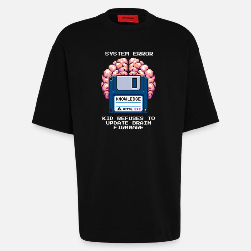 Systemfehler: Update verweigert | Homeschool - Heavyweight T-Shirt - made by SPREAD  - SOLID BLACK
