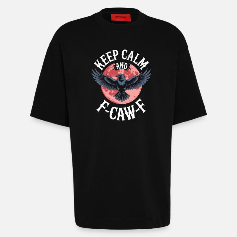 Keep Calm and Eagle Flight - Heavyweight T-Shirt - made by SPREAD  - SOLID BLACK