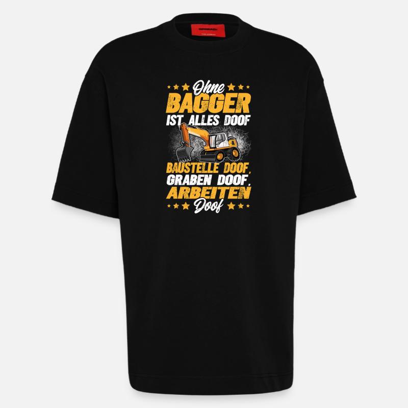 Bagger - Heavyweight T-Shirt - made by SPREAD  - SOLID BLACK