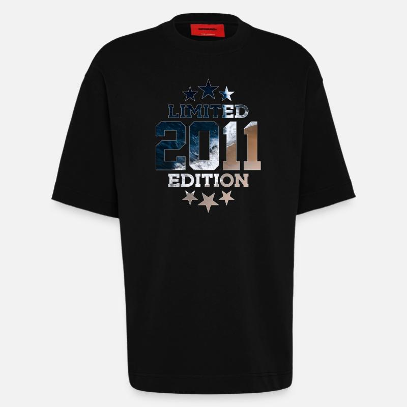 ÉDITION LIMITÉE 2011 15E ANNIVERSAIRE - T-shirt bio épais oversize fabriqué en UE - SOLID BLACK