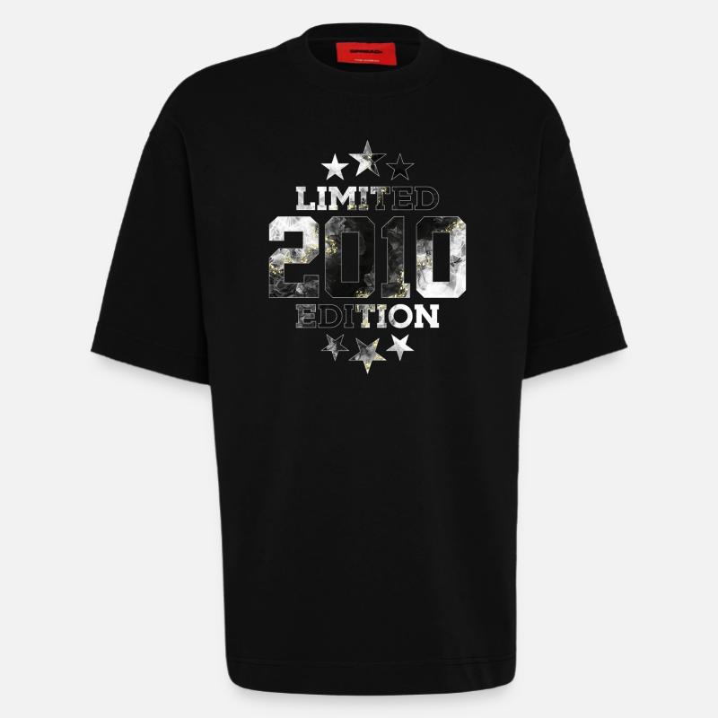 ÉDITION LIMITÉE 2010 16E ANNIVERSAIRE - T-shirt bio épais oversize fabriqué en UE - SOLID BLACK