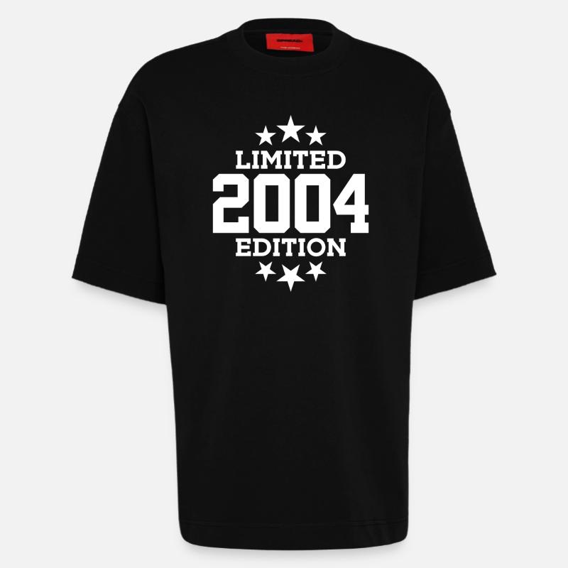 ÉDITION LIMITÉE 2004 22E ANNIVERSAIRE - T-shirt bio épais oversize fabriqué en UE - SOLID BLACK