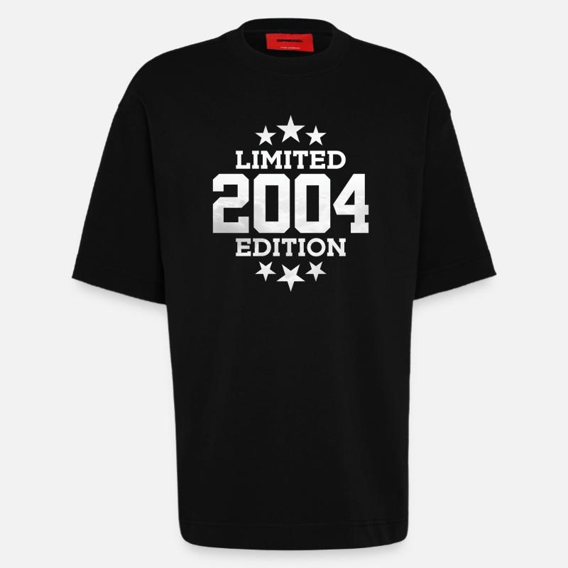 ÉDITION LIMITÉE 2004 22E ANNIVERSAIRE - T-shirt bio épais oversize fabriqué en UE - SOLID BLACK
