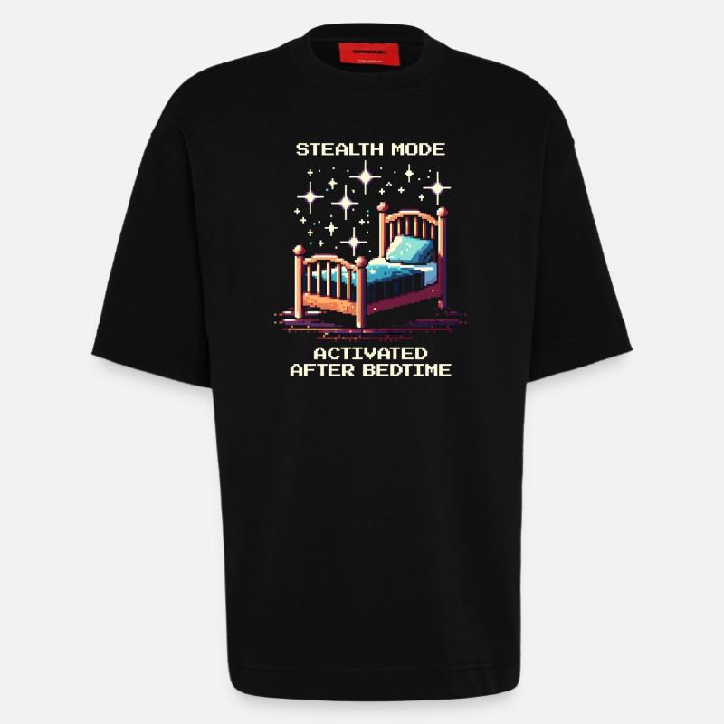 Stealth mode: after bedtime | Parents - Heavyweight T-Shirt - made by SPREAD - SOLID BLACK