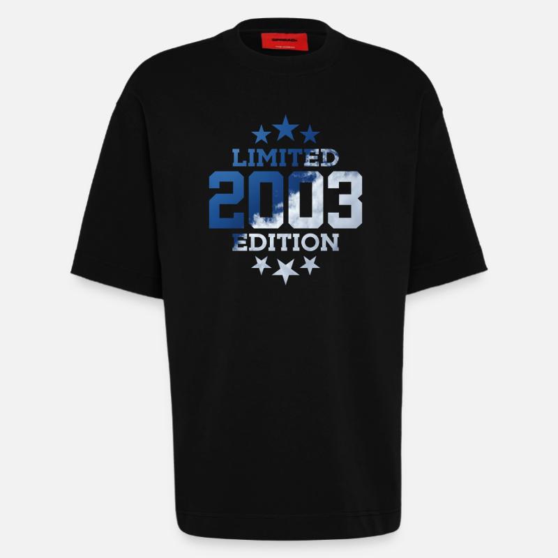 ÉDITION LIMITÉE 23E ANNIVERSAIRE 2003 - T-shirt bio épais oversize fabriqué en UE - SOLID BLACK