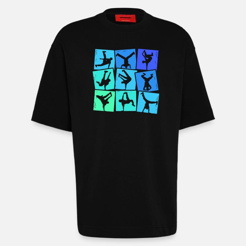 Breakdance Breakdancer Breakdancing Kinder Jungen - Heavyweight T-Shirt - made by SPREAD  - SOLID BLACK