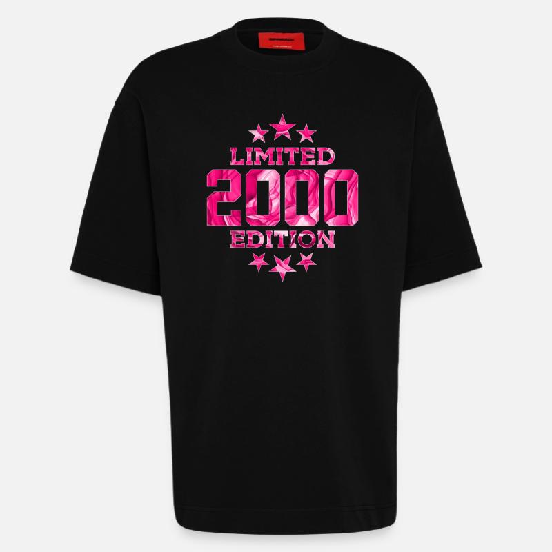 ÉDITION LIMITÉE 26E ANNIVERSAIRE 2000 - T-shirt bio épais oversize fabriqué en UE - SOLID BLACK