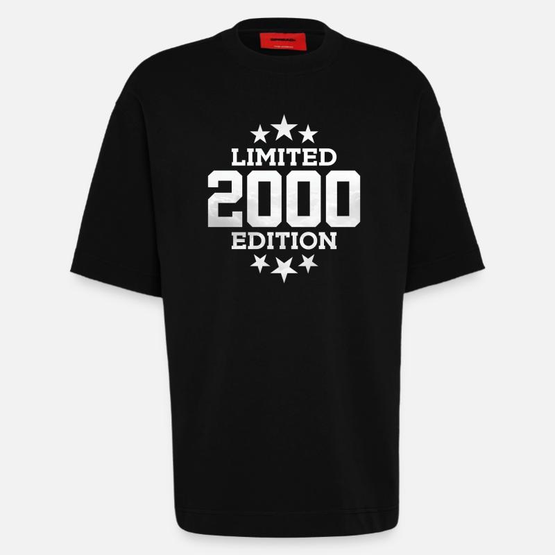 ÉDITION LIMITÉE 26E ANNIVERSAIRE 2000 - T-shirt bio épais oversize fabriqué en UE - SOLID BLACK
