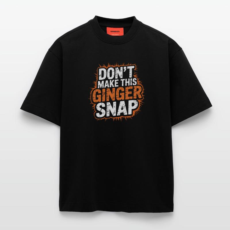 Ne faites pas craquer ce gingembre T-shirt bio épais oversize fabriqué en UE
