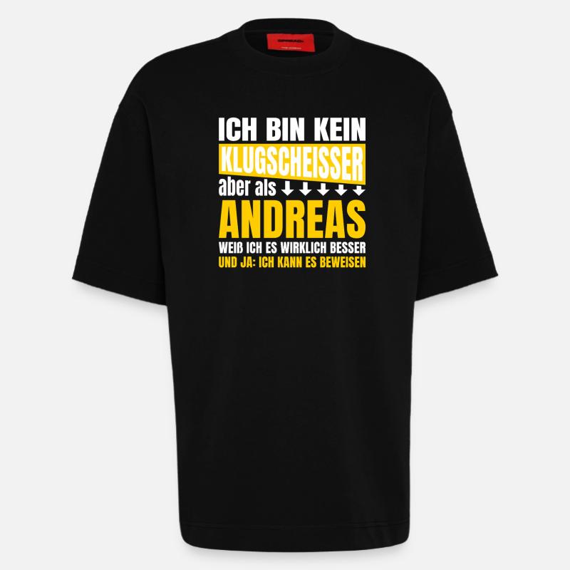 I'm not a smartass Andreas - Heavyweight T-Shirt - made by SPREAD  - SOLID BLACK