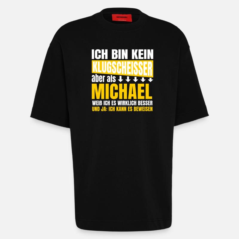 I'm not a smartass Michael - Heavyweight T-Shirt - made by SPREAD - SOLID BLACK