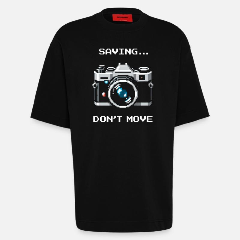 Save, don't move | Long exposure - Heavyweight T-Shirt - made by SPREAD  - SOLID BLACK