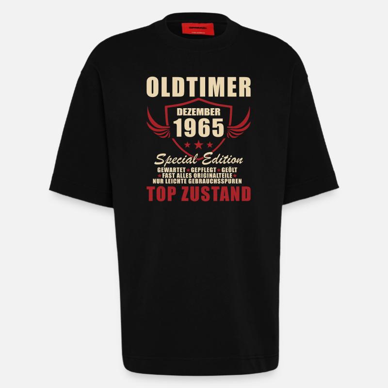 Oldtimer 1965 Dezember Special Edition - Heavyweight T-Shirt - made by SPREAD  - SOLID BLACK