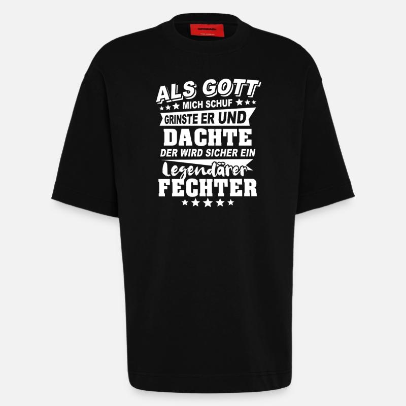 Fechter - Heavyweight T-Shirt - made by SPREAD  - SOLID BLACK