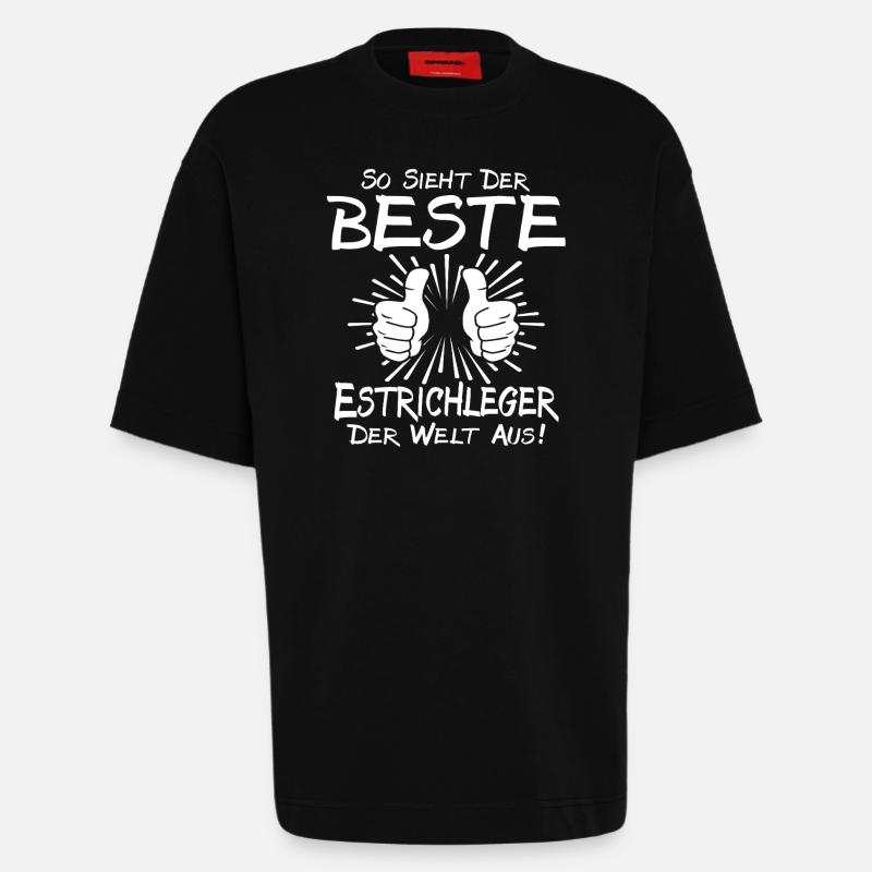 Bester Estrichleger - Heavyweight T-Shirt - made by SPREAD  - SOLID BLACK
