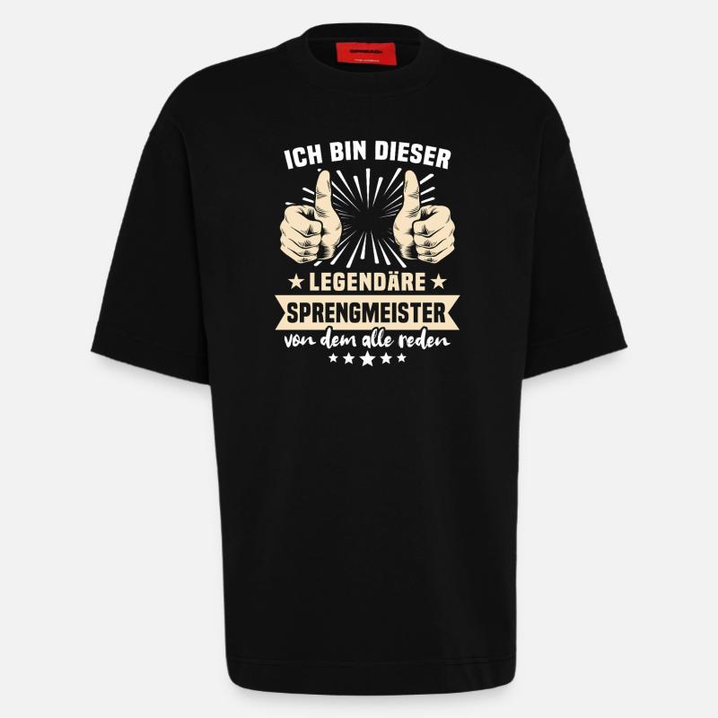 Citations d'experts en démolition - T-shirt bio épais oversize fabriqué en UE - SOLID BLACK
