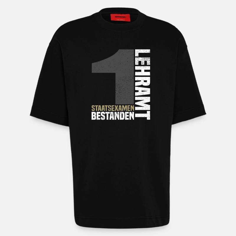 1st State Examination in Teaching - Heavyweight T-Shirt - made by SPREAD  - SOLID BLACK