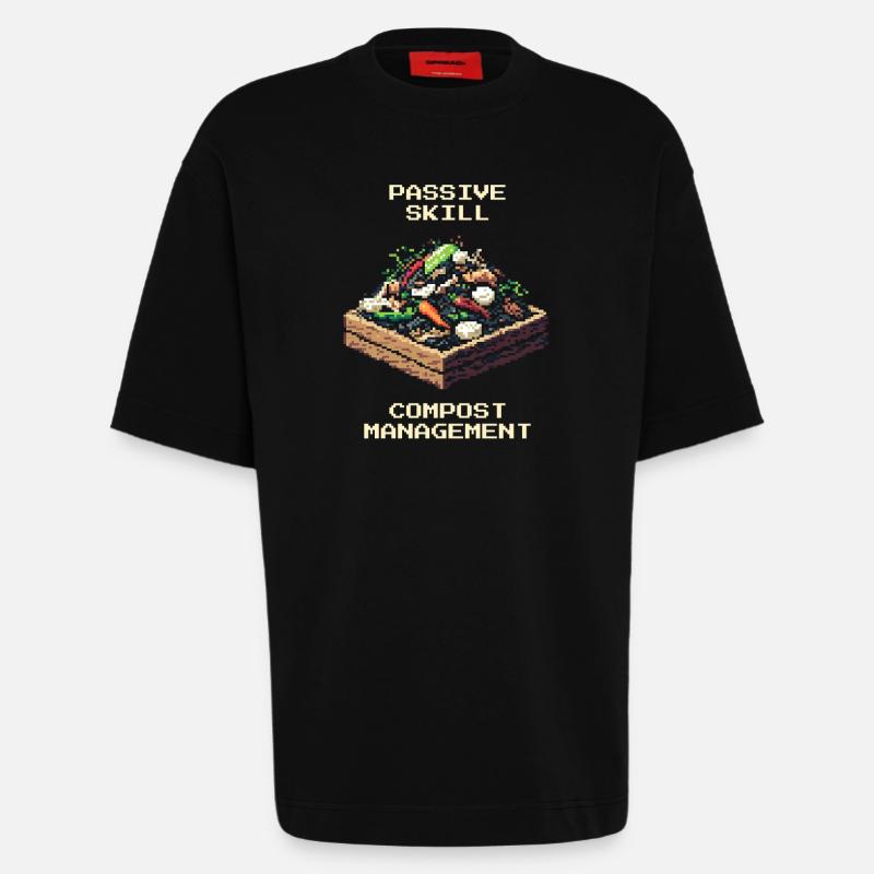 Compost Management | Composting & Garden - Heavyweight T-Shirt - made by SPREAD  - SOLID BLACK