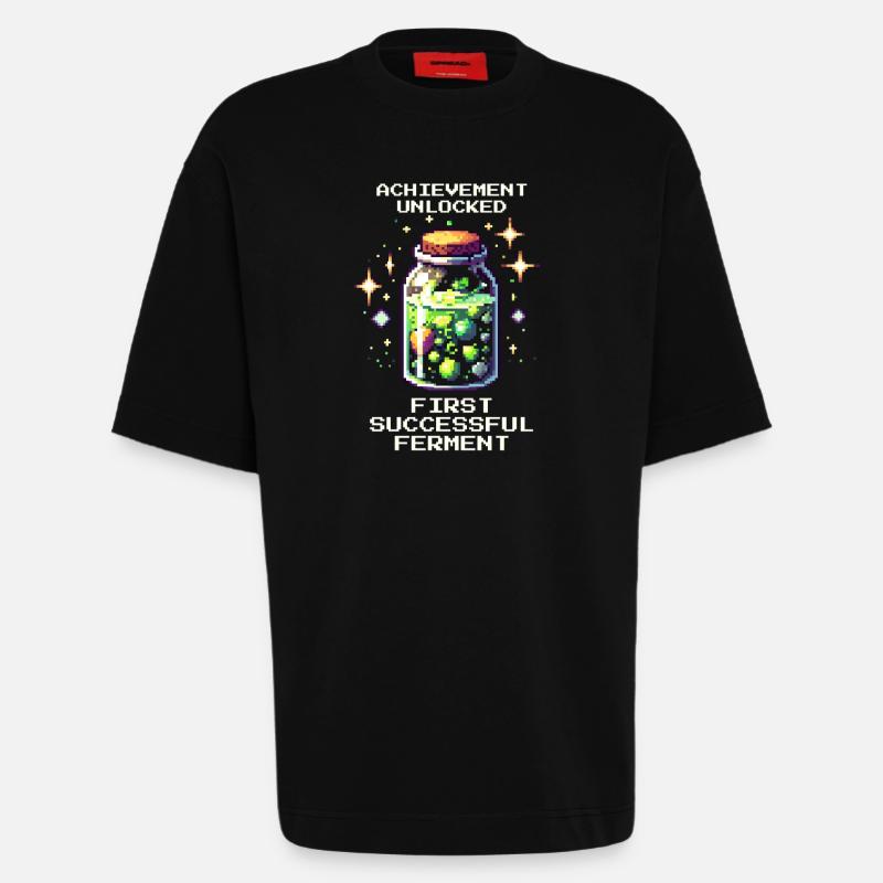 Fermentation réussie | Fermentation et stockage - T-shirt bio épais oversize fabriqué en UE - SOLID BLACK