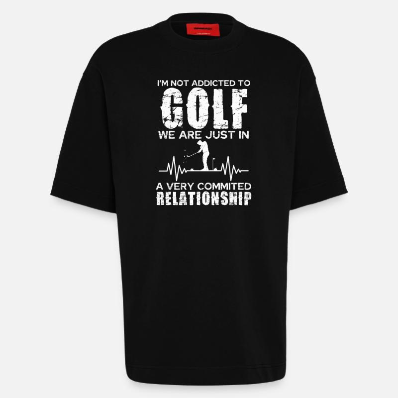 Relation golfeuse : passion engagée - T-shirt bio épais oversize fabriqué en UE - SOLID BLACK