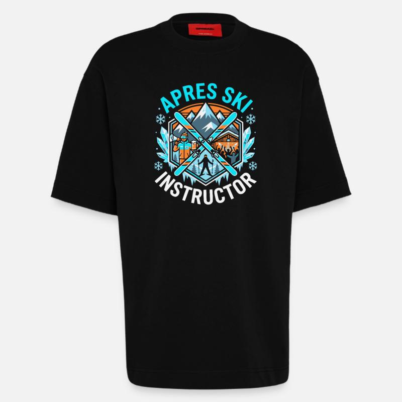 Après-Ski Instructor - Heavyweight T-Shirt - made by SPREAD  - SOLID BLACK