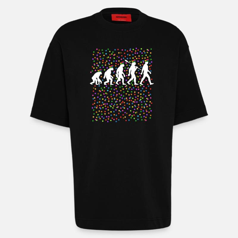 Homo Karnevalis | Evolution der Narren, Fastnacht - Heavyweight T-Shirt - made by SPREAD - SOLID BLACK