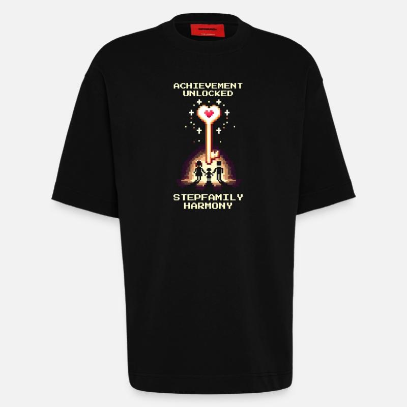 Harmonie Patchwork Débloquée | Patchwork - T-shirt bio épais oversize fabriqué en UE - SOLID BLACK