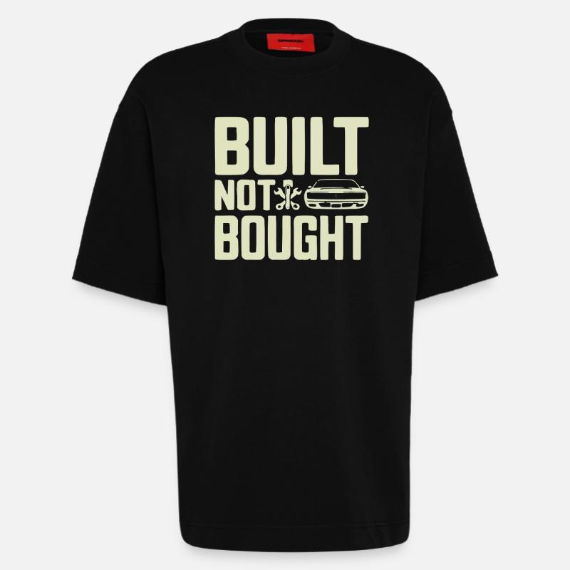 Built Not Bought Screwdriver Statement - Heavyweight T-Shirt - made by SPREAD  - SOLID BLACK