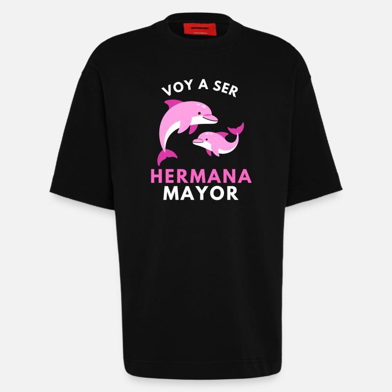 Ich werde eine große Schwester - Heavyweight T-Shirt - made by SPREAD  - SOLID BLACK