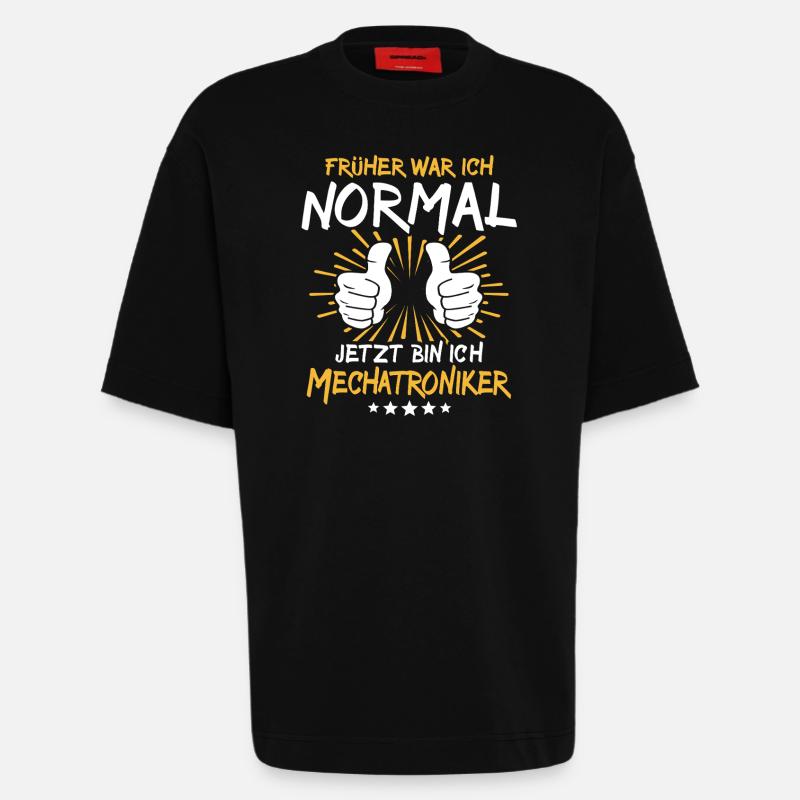 Technicien en mécatronique Spruch - T-shirt bio épais oversize fabriqué en UE - SOLID BLACK