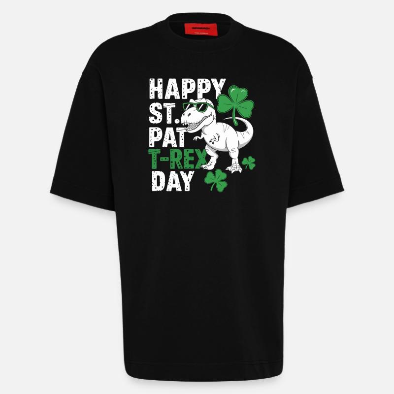 St Patrick's Rex Day Tee - Heavyweight T-Shirt - made by SPREAD  - SOLID BLACK