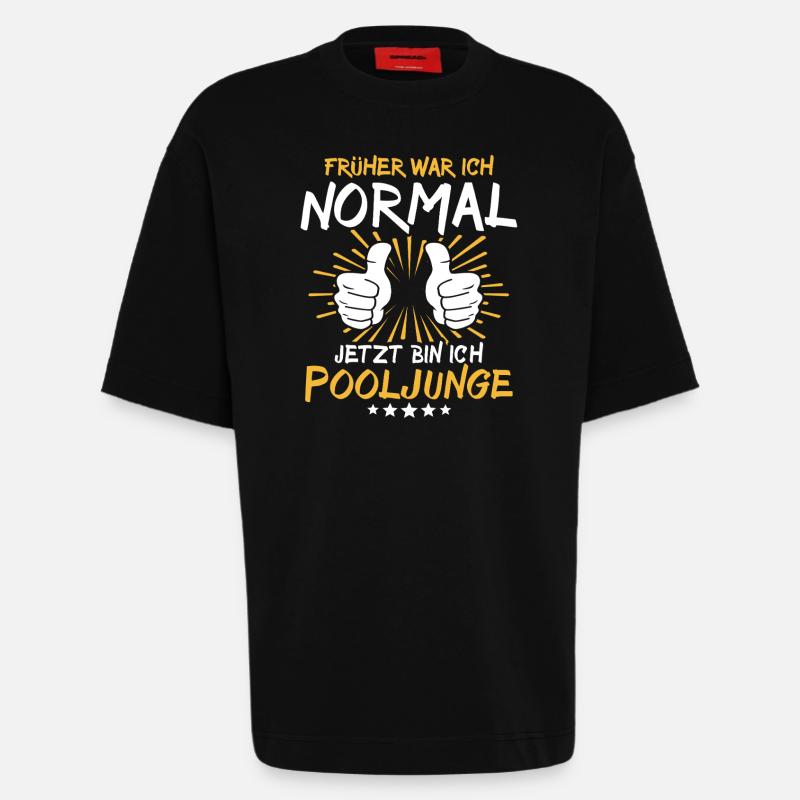 Pooljunge Spruch - Heavyweight T-Shirt - made by SPREAD  - SOLID BLACK