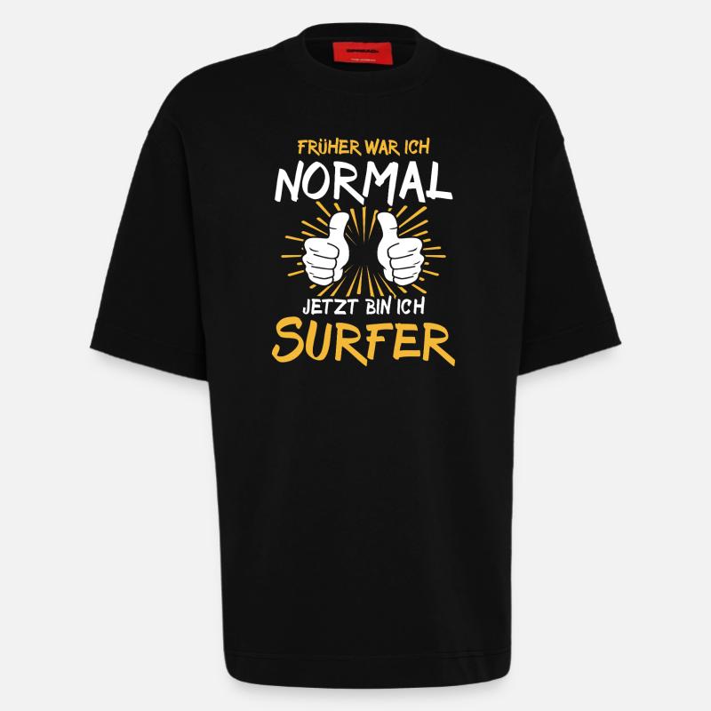 Surfer Spruch - Heavyweight T-Shirt - made by SPREAD  - SOLID BLACK