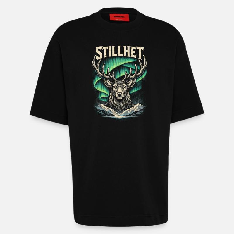 Skandinavisch Wikinger Stillhet - Heavyweight T-Shirt - made by SPREAD - SOLID BLACK