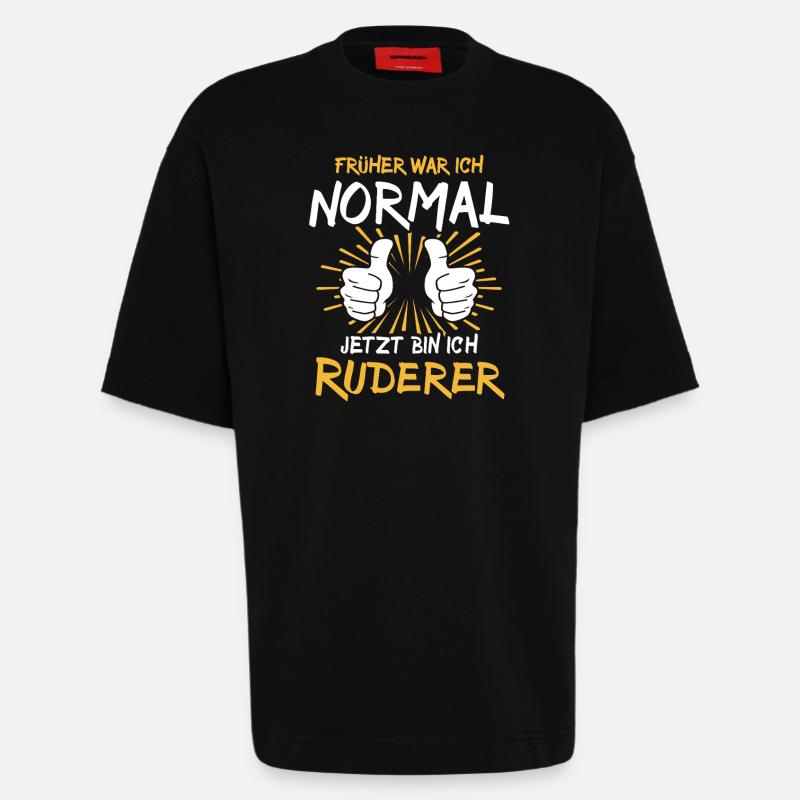 Ruderer Spruch - Heavyweight T-Shirt - made by SPREAD  - SOLID BLACK